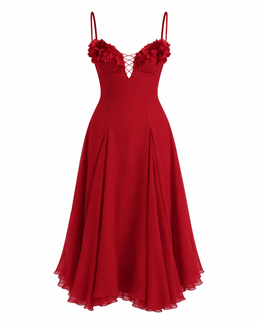 Valentina Dress in Red