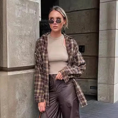 Dark Academia Plaid Shirt