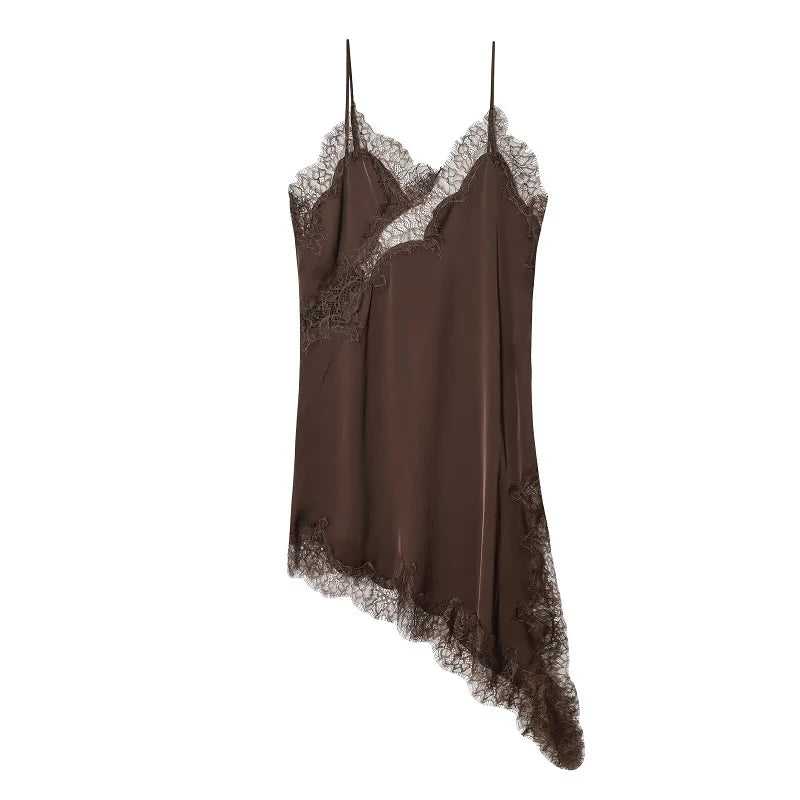 Lace Backless Slip Dress