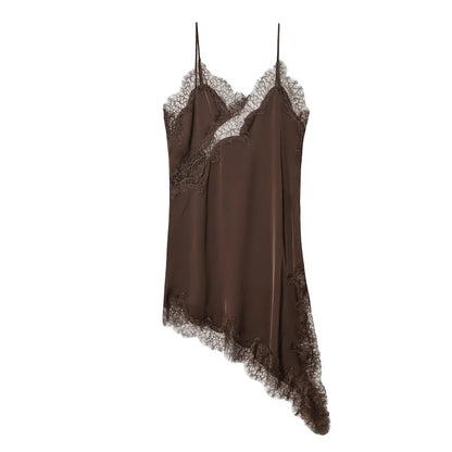 Lace Backless Slip Dress