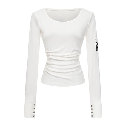 Y2K Button Graphic Top