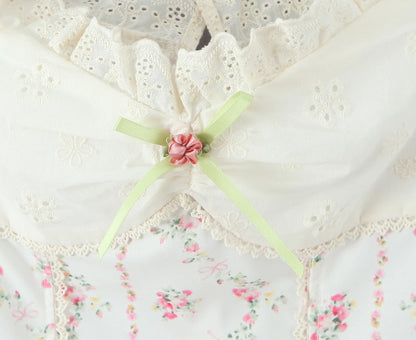 Ribbon Rosette Lace Cami Top