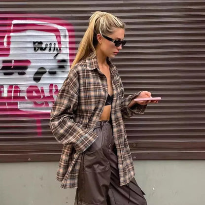 Dark Academia Plaid Shirt