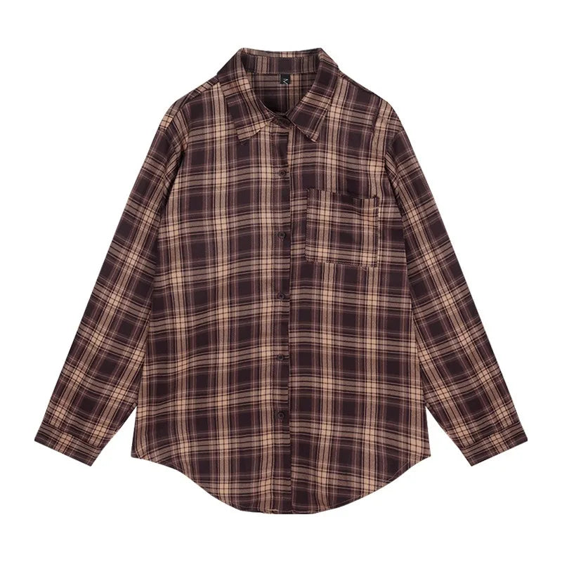 Dark Academia Plaid Shirt