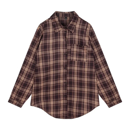 Dark Academia Plaid Shirt