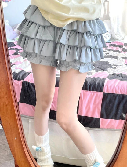 Tiered Ruffle Mini Skirt