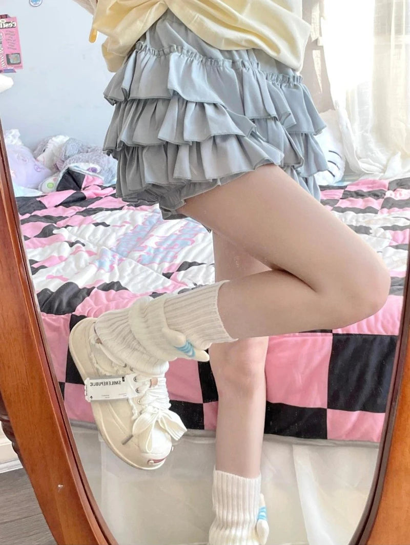 Tiered Ruffle Mini Skirt