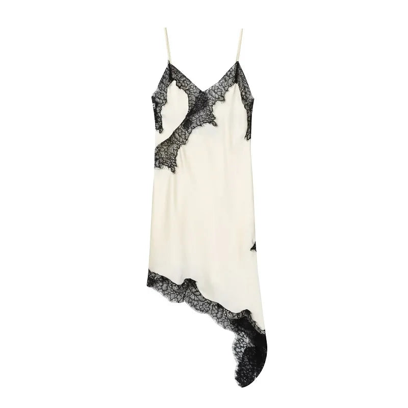Lace Backless Slip Dress