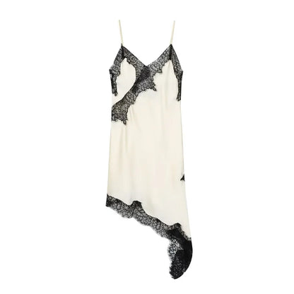 Lace Backless Slip Dress