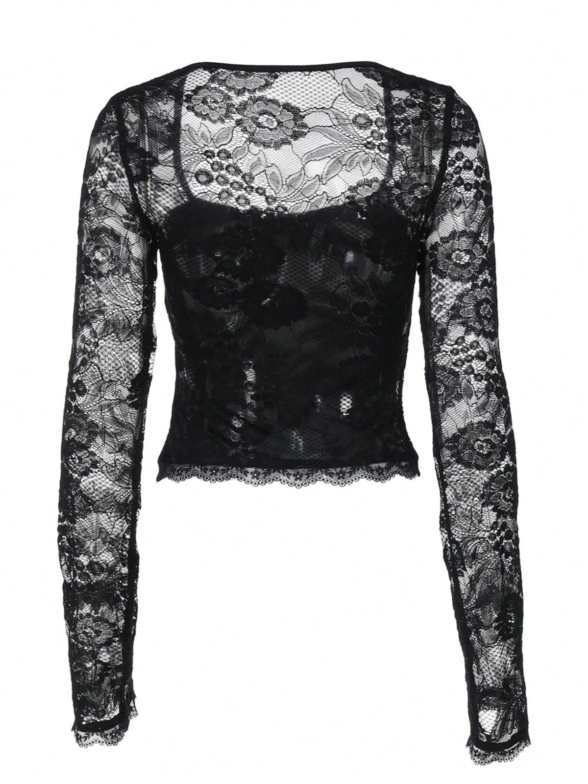 Lace Flare Sleeve Top