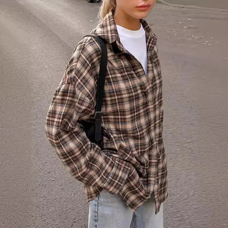 Dark Academia Plaid Shirt
