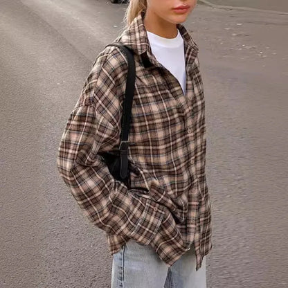 Dark Academia Plaid Shirt