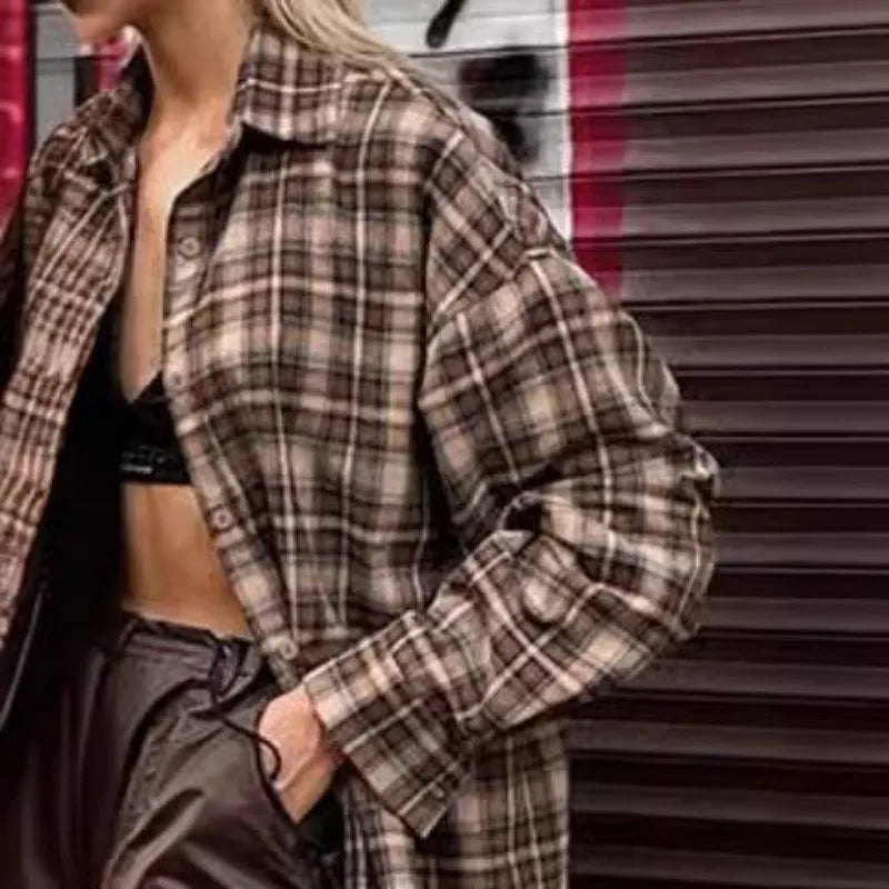 Dark Academia Plaid Shirt