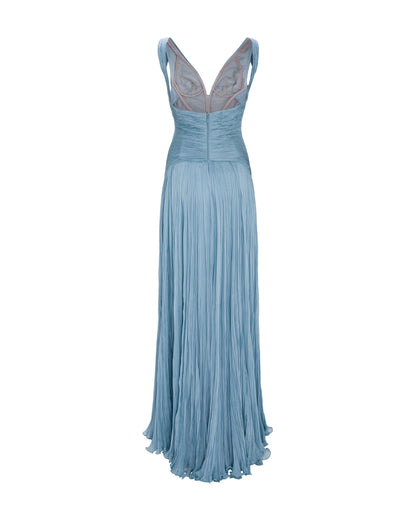 Celeste Maxi Dress Steel Blue, view 4