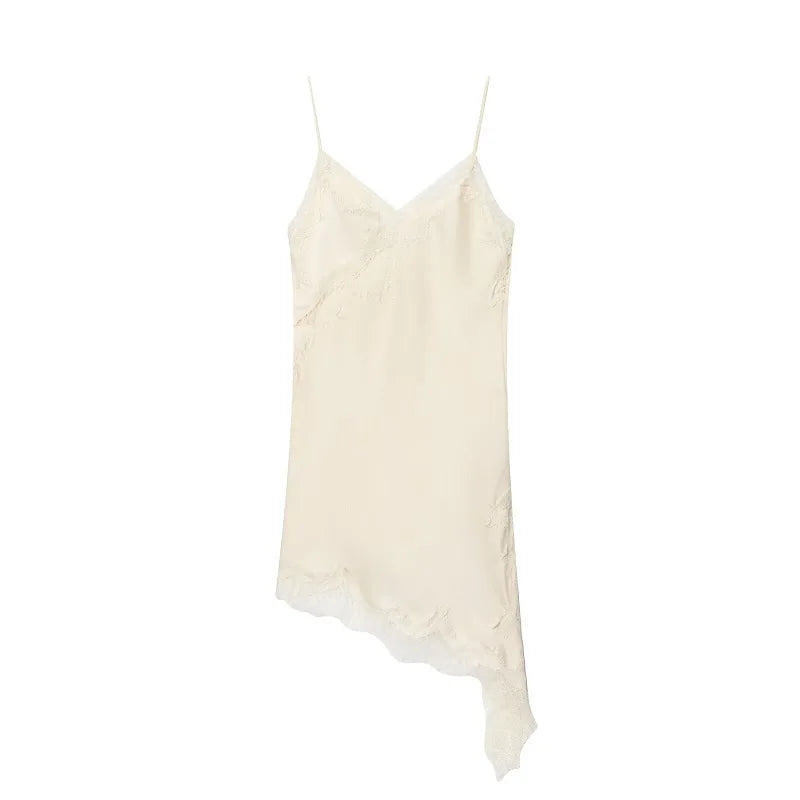 Lace Backless Slip Dress