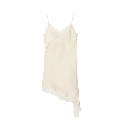 Lace Backless Slip Dress