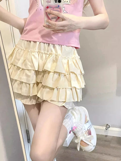 Tiered Ruffle Mini Skirt