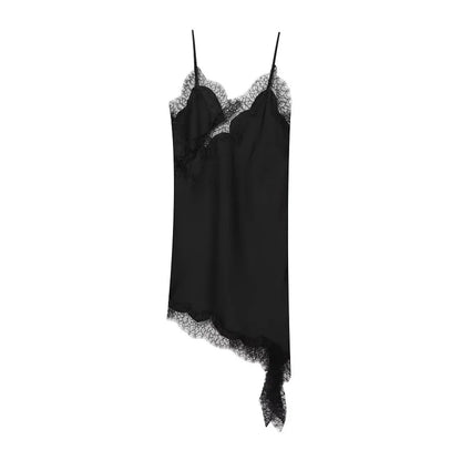 Lace Backless Slip Dress
