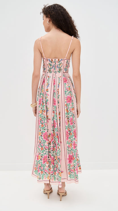 Elowen Forest Bloom Maxi Dress Pink