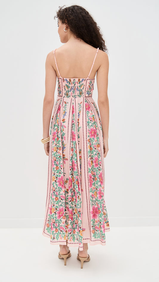 Elowen Forest Bloom Maxi Dress Pink