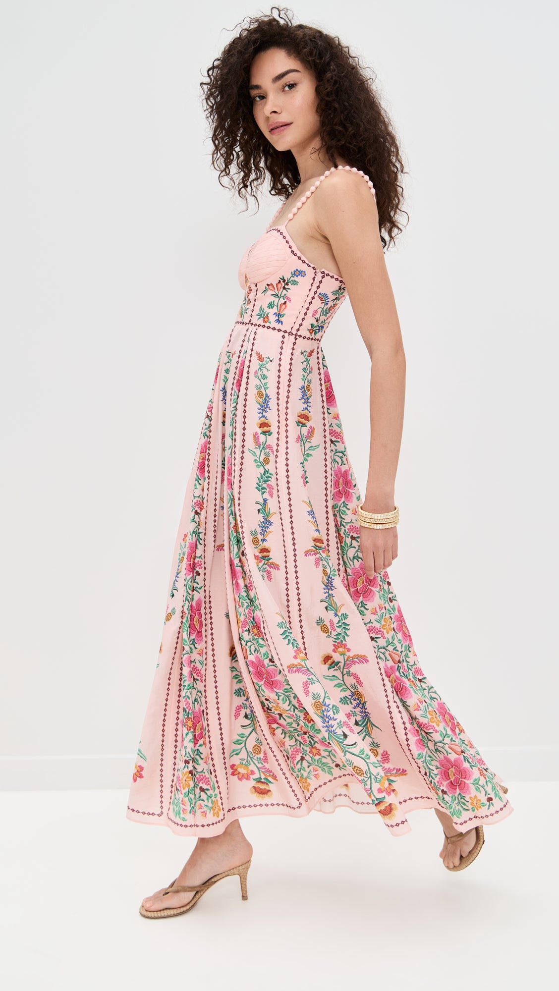 Elowen Forest Bloom Maxi Dress Pink