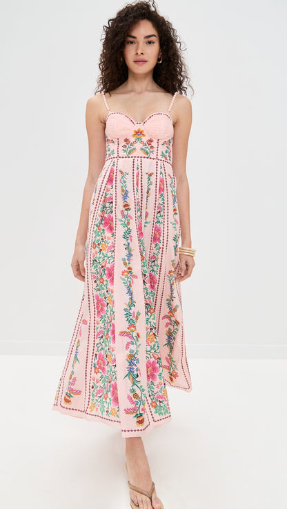 Elowen Forest Bloom Maxi Dress Pink