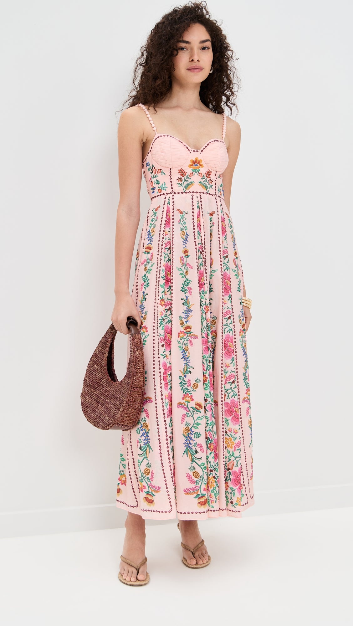 Elowen Forest Bloom Maxi Dress Pink