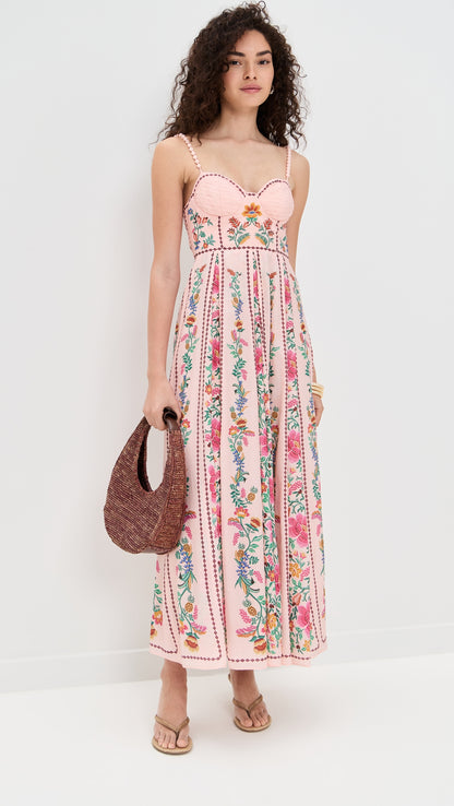 Elowen Forest Bloom Maxi Dress Pink