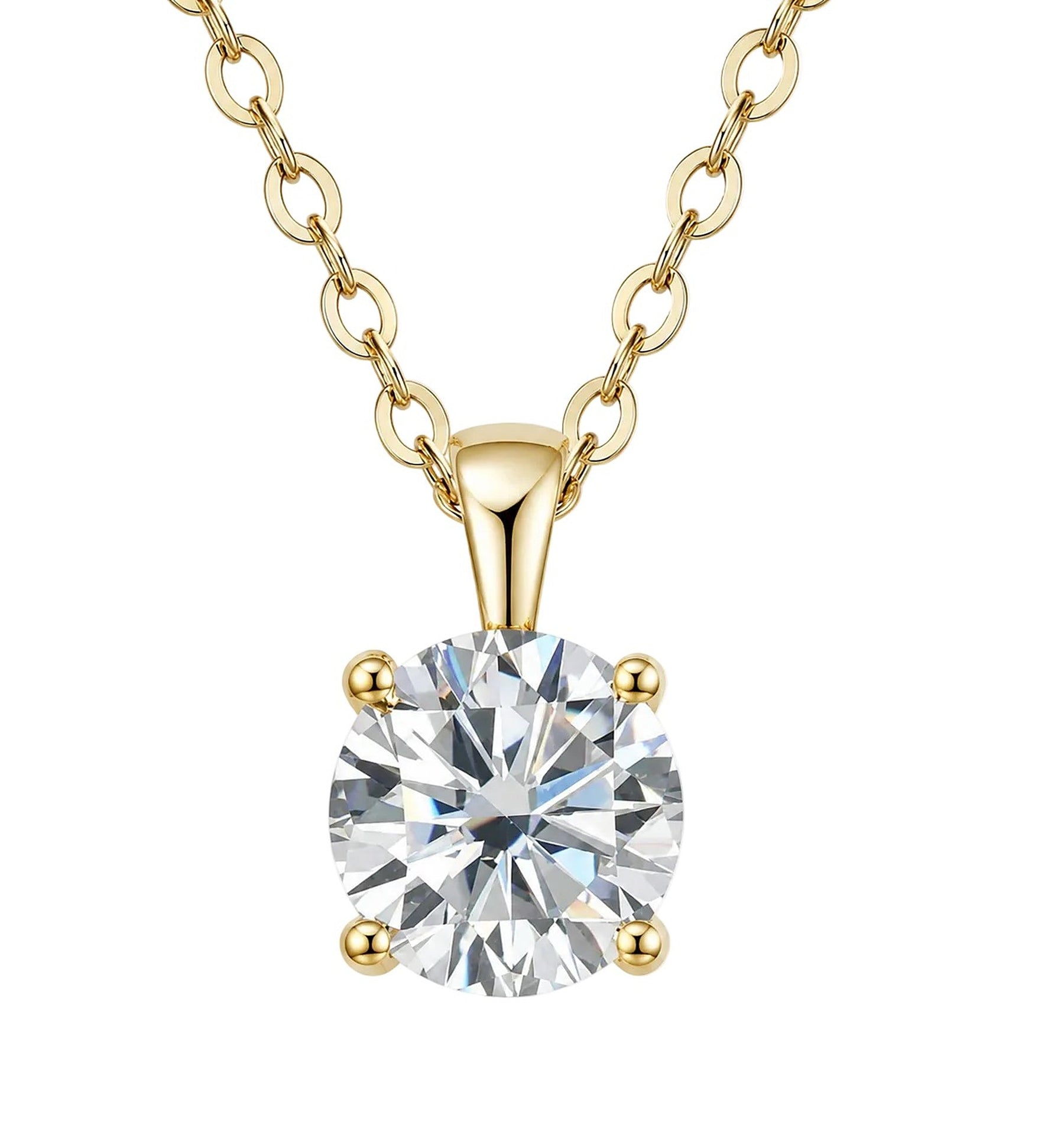 Moissanite Solitaire Drop Necklace