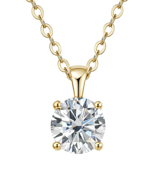 Moissanite Solitaire Drop Necklace