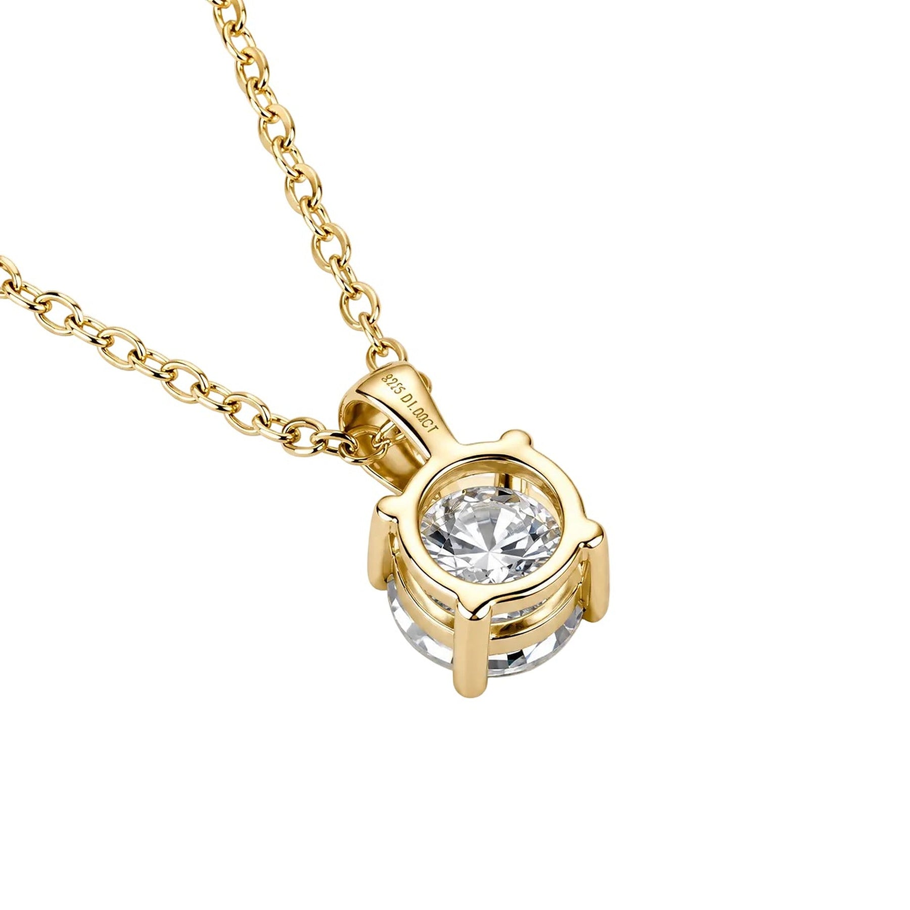 Moissanite Solitaire Drop Necklace