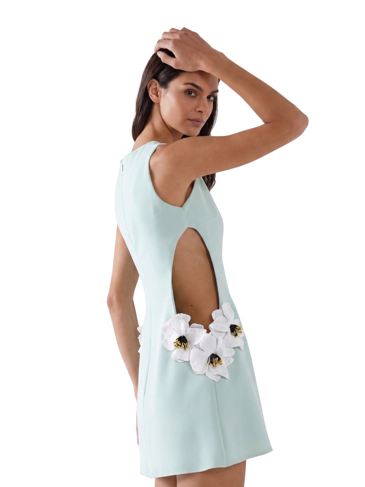 Ingmund Sleeveless Flower Mini Dress, view 3