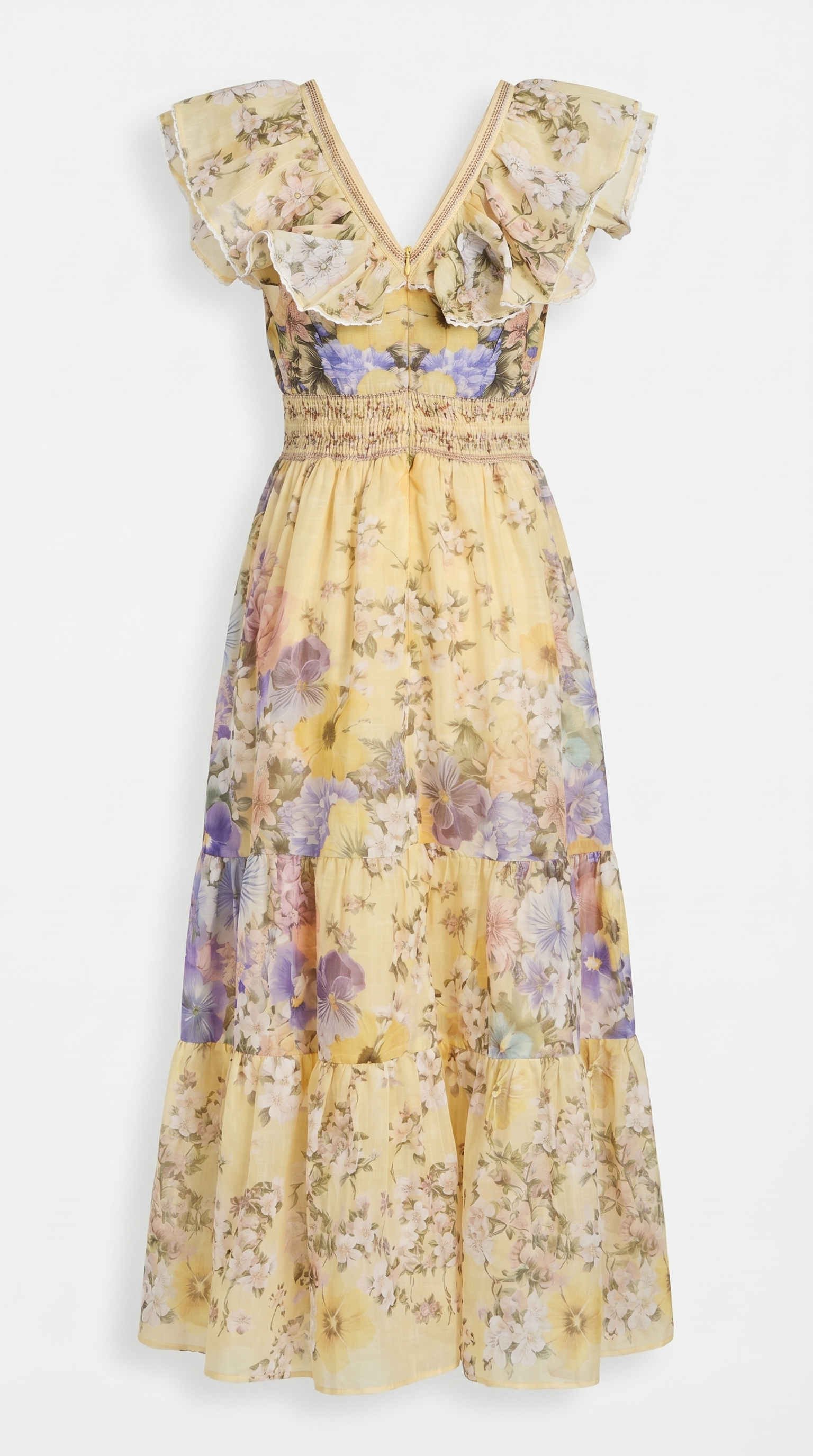 Ruffled Tiered Floral Midi Dress view 5