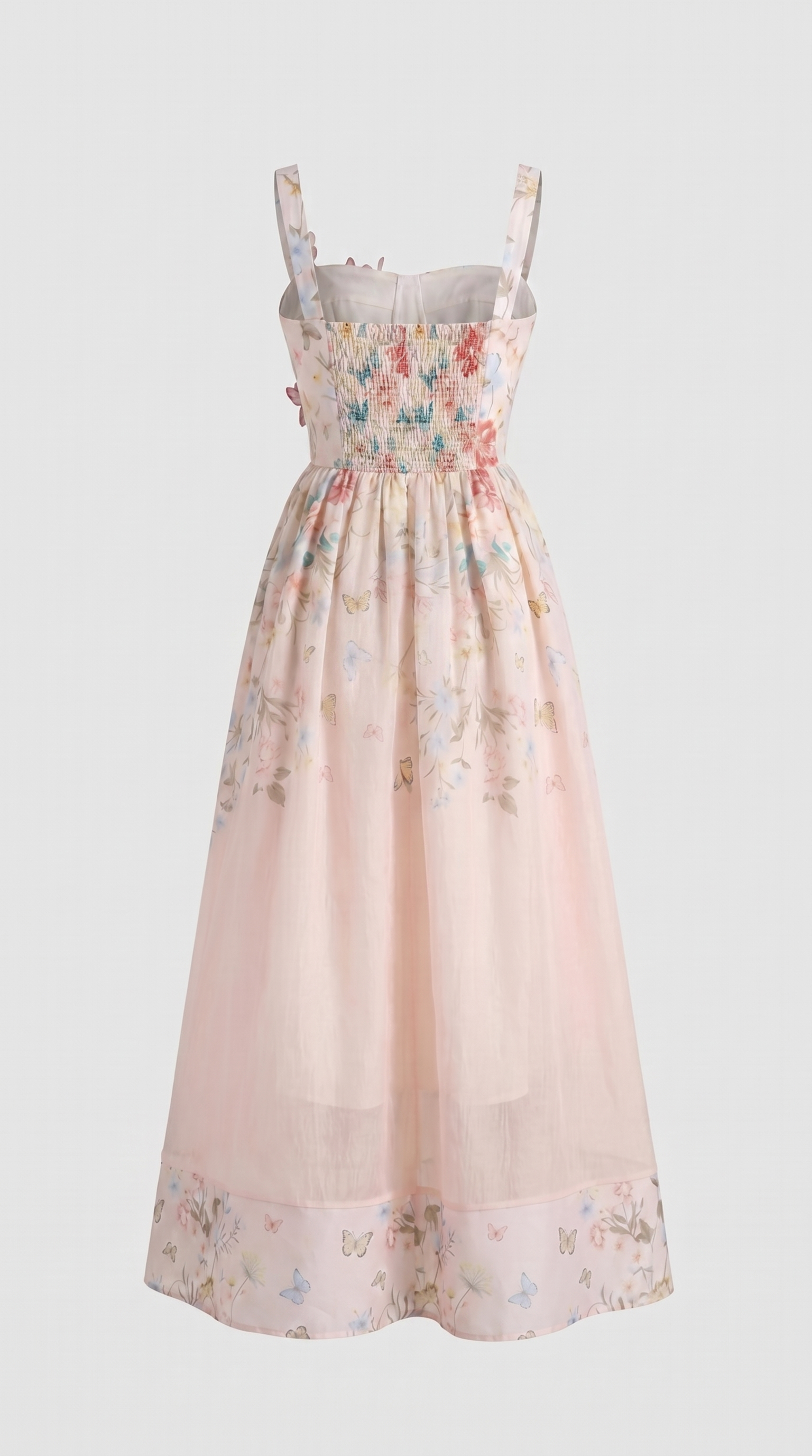 Aveline 3D Floral Bustier Organza Midi Dress view 5