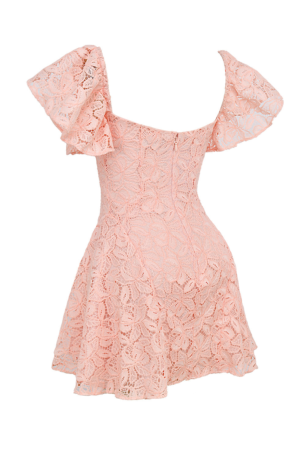 Perfectly Pink Floral Lace Mini Dress, view 5